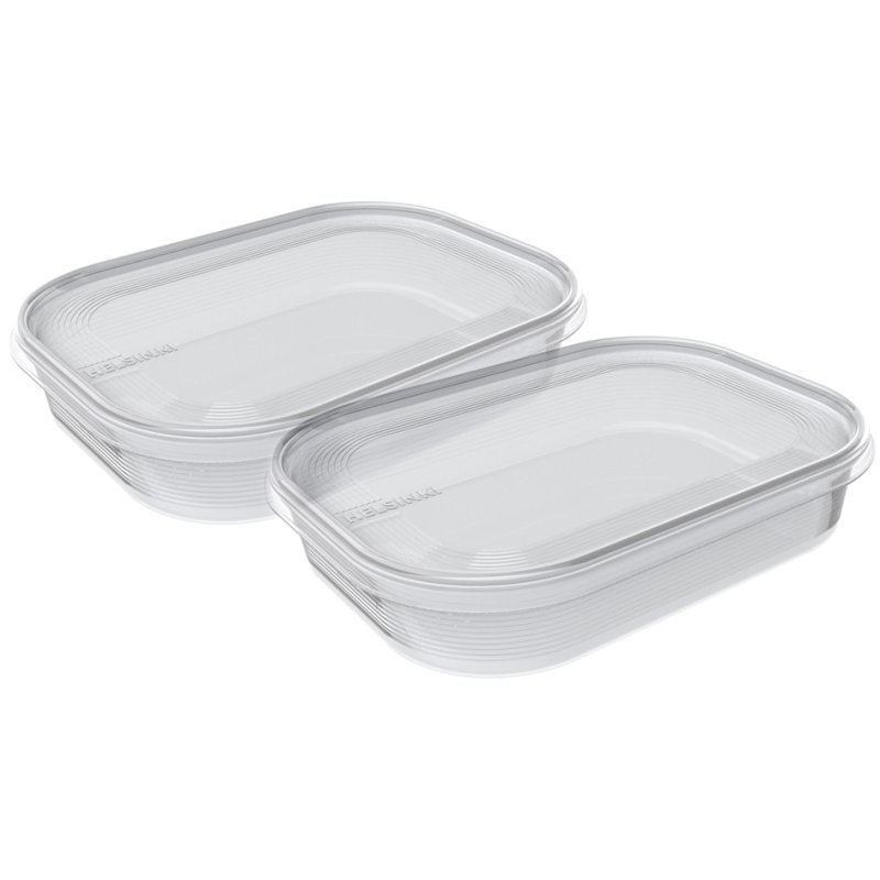 Plast Team ensemble de boîtes congélation Helsinki, 0,7 litre, transparent, lot de 2